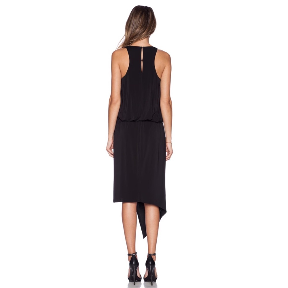 Elizabeth and James Rowan Dress Blouson Sleeveless Asymmetric Midi Black Size XS - Picture 4 of 10